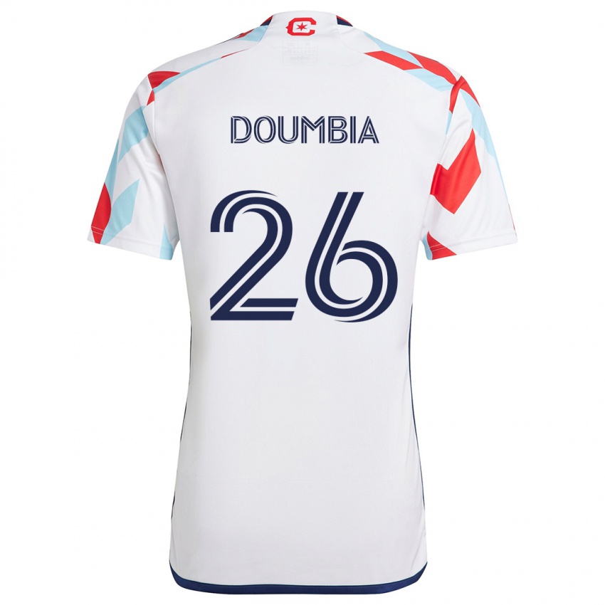 Niño Camiseta Ousmane Doumbia #26 Blanco Rojo Azul 2ª Equipación 2024/25 La Camisa