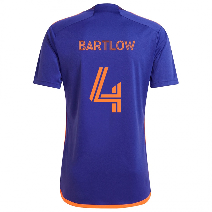 Niño Camiseta Ethan Bartlow #4 Púrpura Naranja 2ª Equipación 2024/25 La Camisa