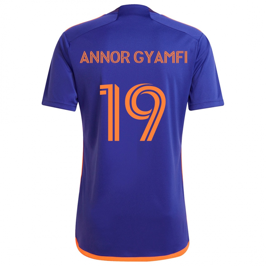 Niño Camiseta Stephen Annor Gyamfi #19 Púrpura Naranja 2ª Equipación 2024/25 La Camisa