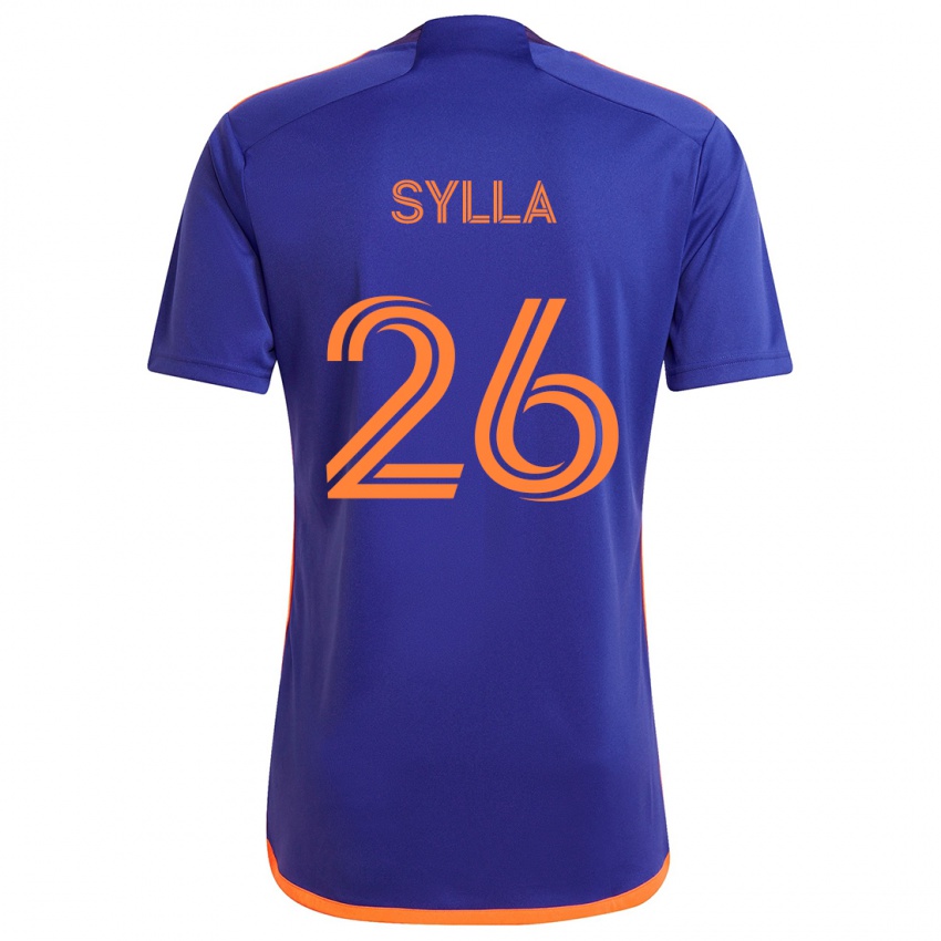 Niño Camiseta Ousmane Sylla #26 Púrpura Naranja 2ª Equipación 2024/25 La Camisa