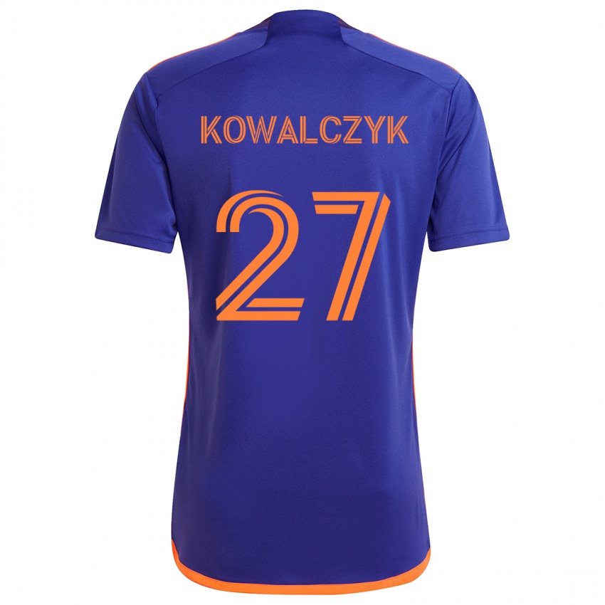 Niño Camiseta Sebastian Kowalczyk #27 Púrpura Naranja 2ª Equipación 2024/25 La Camisa