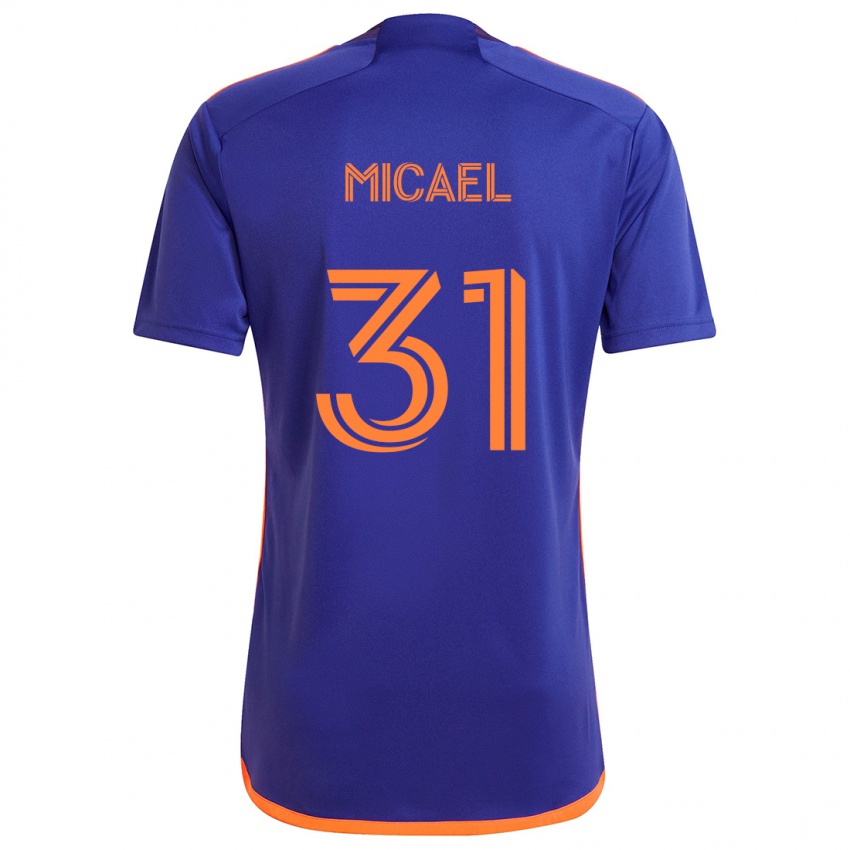 Niño Camiseta Micael #31 Púrpura Naranja 2ª Equipación 2024/25 La Camisa