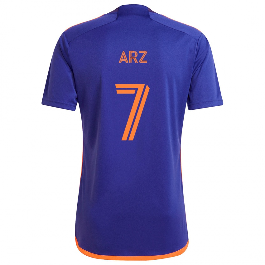 Niño Camiseta Exon Arzú #7 Púrpura Naranja 2ª Equipación 2024/25 La Camisa