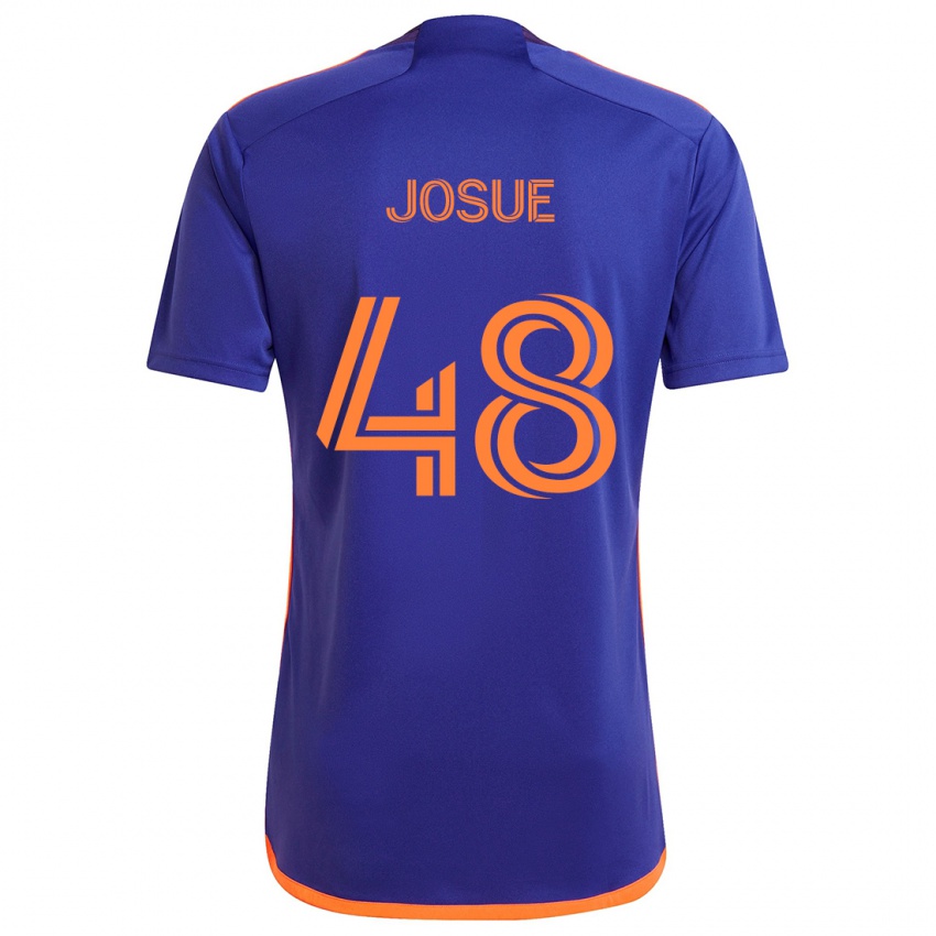 Niño Camiseta Josué #48 Púrpura Naranja 2ª Equipación 2024/25 La Camisa