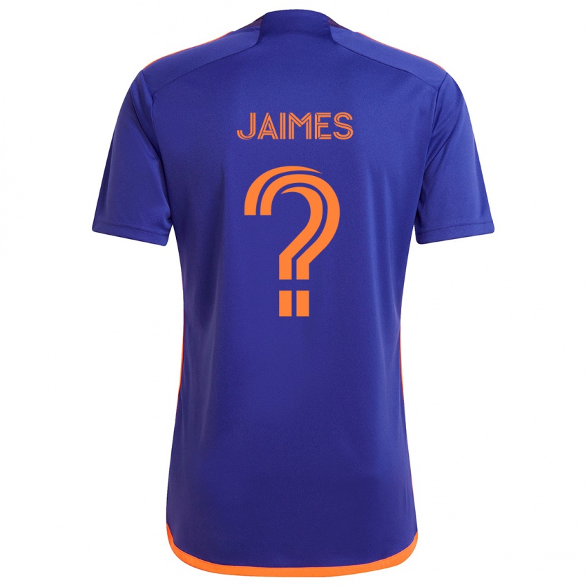 Niño Camiseta Angel Jaimes #0 Púrpura Naranja 2ª Equipación 2024/25 La Camisa