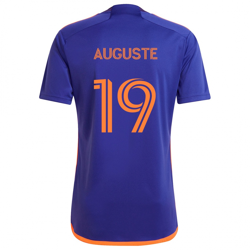 Niño Camiseta Charles Auguste #19 Púrpura Naranja 2ª Equipación 2024/25 La Camisa