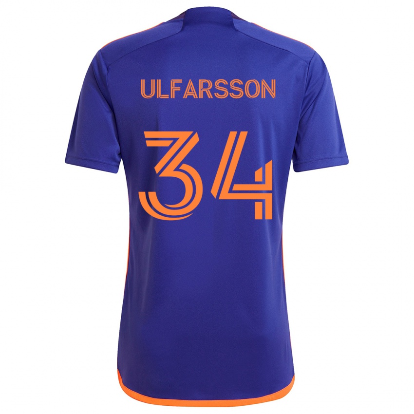 Niño Camiseta Thor Úlfarsson #34 Púrpura Naranja 2ª Equipación 2024/25 La Camisa