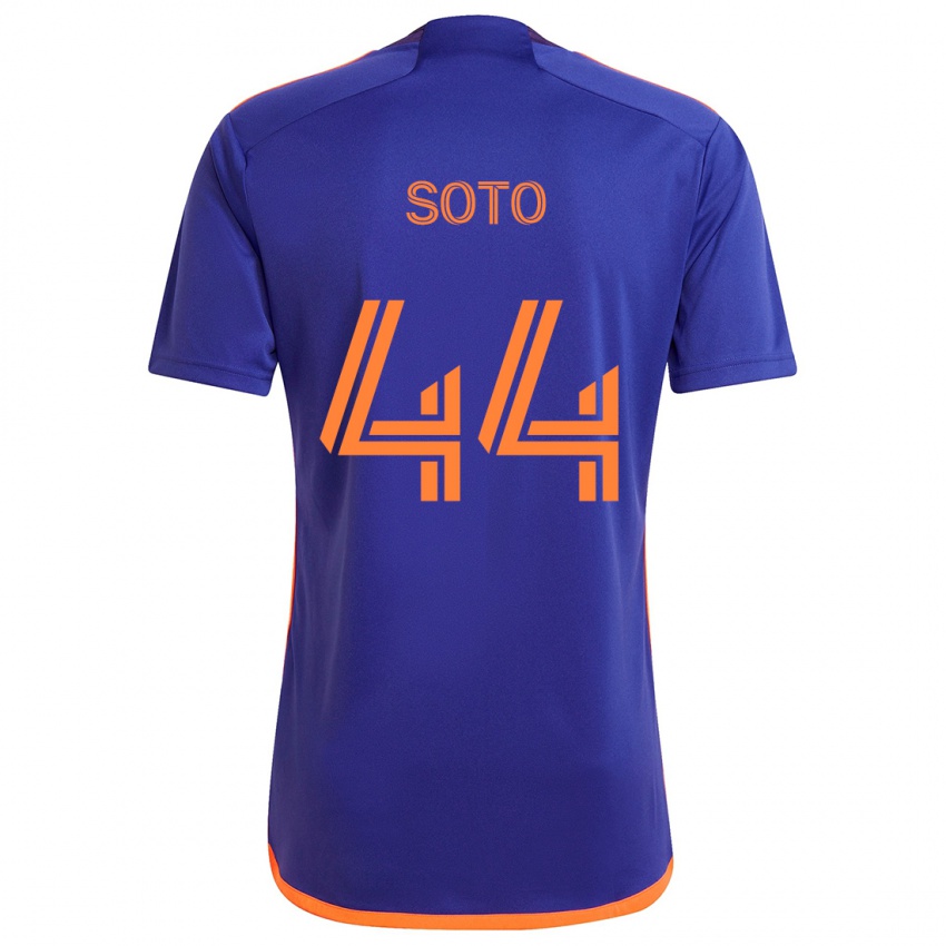 Niño Camiseta Ezekiel Soto #44 Púrpura Naranja 2ª Equipación 2024/25 La Camisa