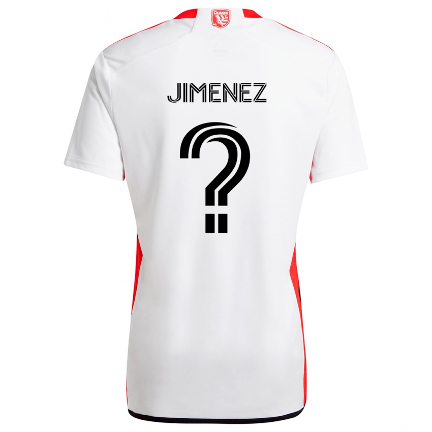 Niño Camiseta Kevin Jimenez #0 Blanco Rojo 2ª Equipación 2024/25 La Camisa