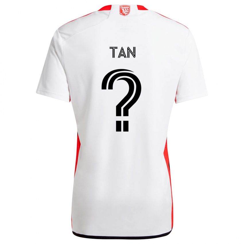 Niño Camiseta Oliver Tan #0 Blanco Rojo 2ª Equipación 2024/25 La Camisa