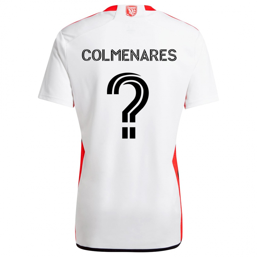 Niño Camiseta Mateo Colmenares #0 Blanco Rojo 2ª Equipación 2024/25 La Camisa