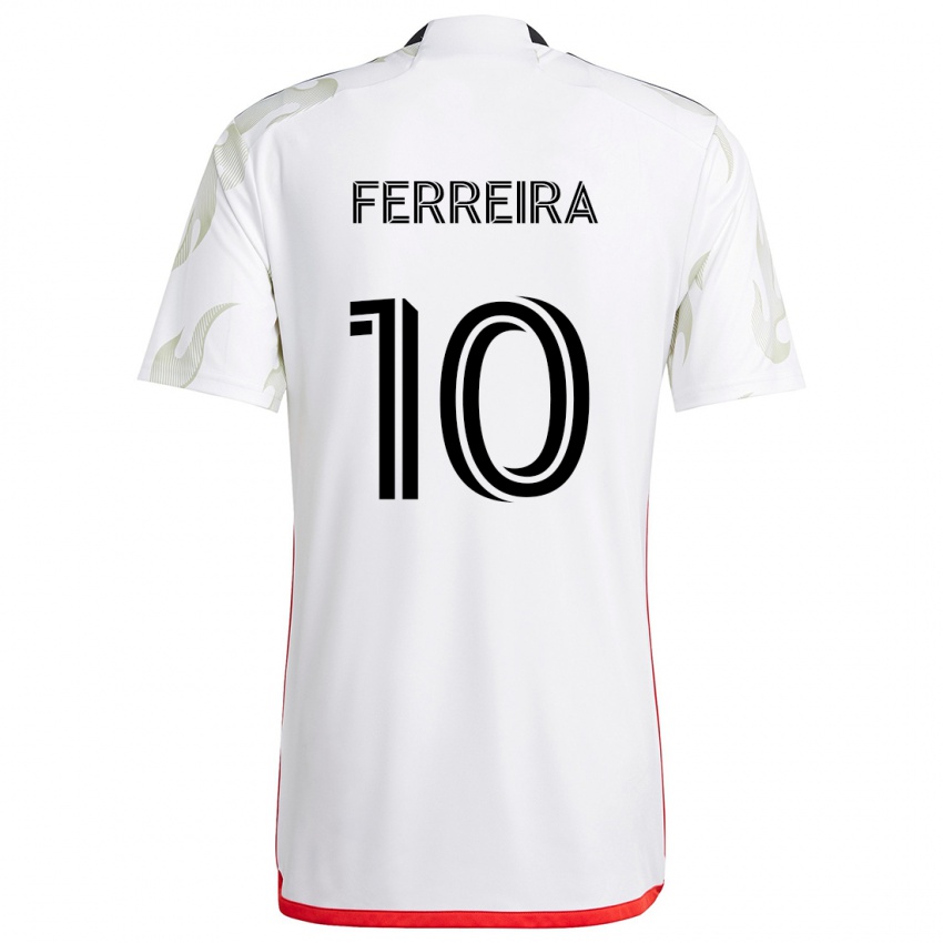 Niño Camiseta Jesús Ferreira #10 Blanco Rojo Negro 2ª Equipación 2024/25 La Camisa