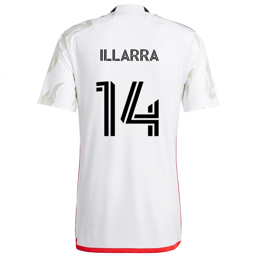 Niño Camiseta Asier Illarramendi #14 Blanco Rojo Negro 2ª Equipación 2024/25 La Camisa