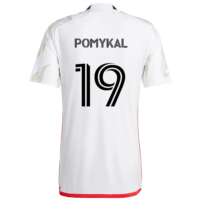 Niño Camiseta Paxton Pomykal #19 Blanco Rojo Negro 2ª Equipación 2024/25 La Camisa