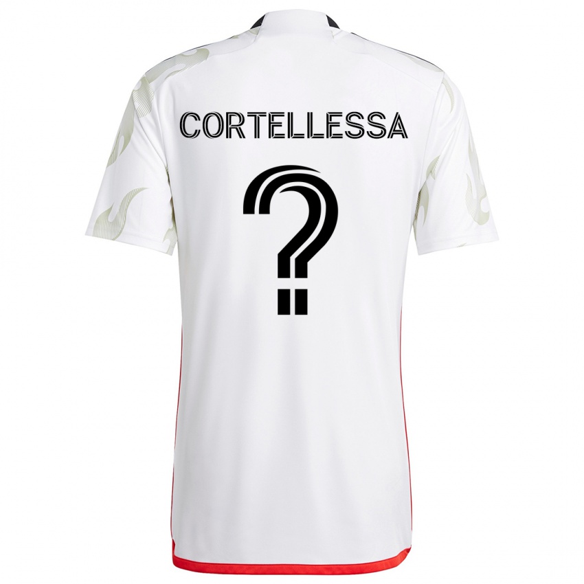 Niño Camiseta Michael Cortellessa #0 Blanco Rojo Negro 2ª Equipación 2024/25 La Camisa