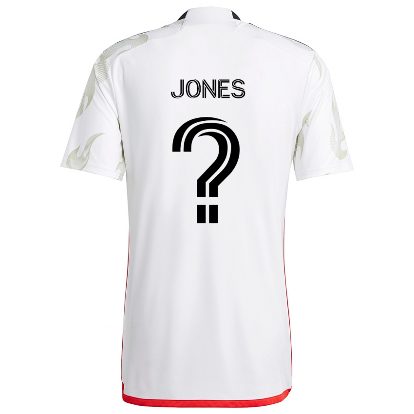 Niño Camiseta Jordan Jones #0 Blanco Rojo Negro 2ª Equipación 2024/25 La Camisa