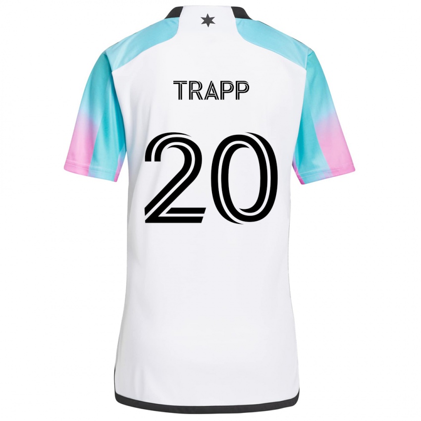 Niño Camiseta Wil Trapp #20 Blanco Azul Negro 2ª Equipación 2024/25 La Camisa