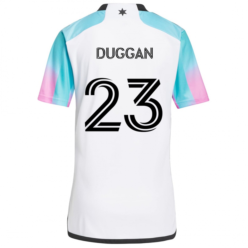 Niño Camiseta Morris Duggan #23 Blanco Azul Negro 2ª Equipación 2024/25 La Camisa