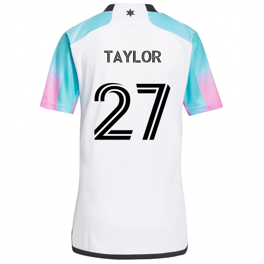 Niño Camiseta D.j. Taylor #27 Blanco Azul Negro 2ª Equipación 2024/25 La Camisa