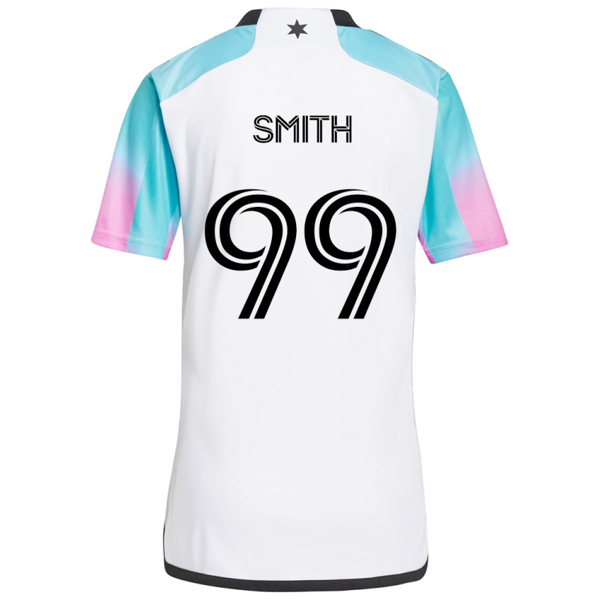 Niño Camiseta Jordan Adebayo-Smith #99 Blanco Azul Negro 2ª Equipación 2024/25 La Camisa