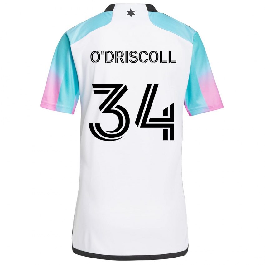 Niño Camiseta Rory O'driscoll #34 Blanco Azul Negro 2ª Equipación 2024/25 La Camisa