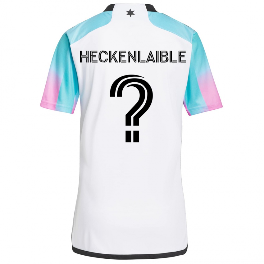 Niño Camiseta Andrew Heckenlaible #0 Blanco Azul Negro 2ª Equipación 2024/25 La Camisa