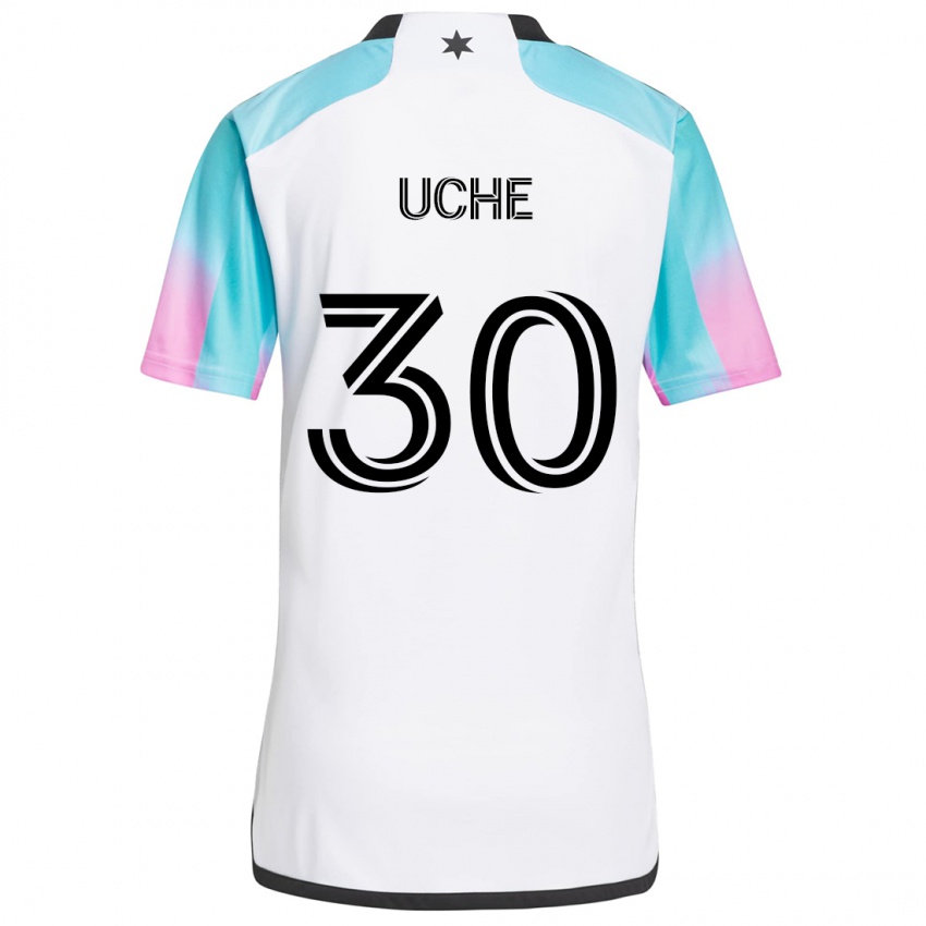 Niño Camiseta Cc Uche #30 Blanco Azul Negro 2ª Equipación 2024/25 La Camisa