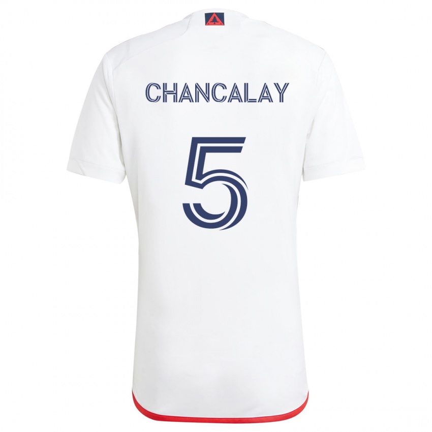 Niño Camiseta Tomás Chancalay #5 Blanco Rojo 2ª Equipación 2024/25 La Camisa