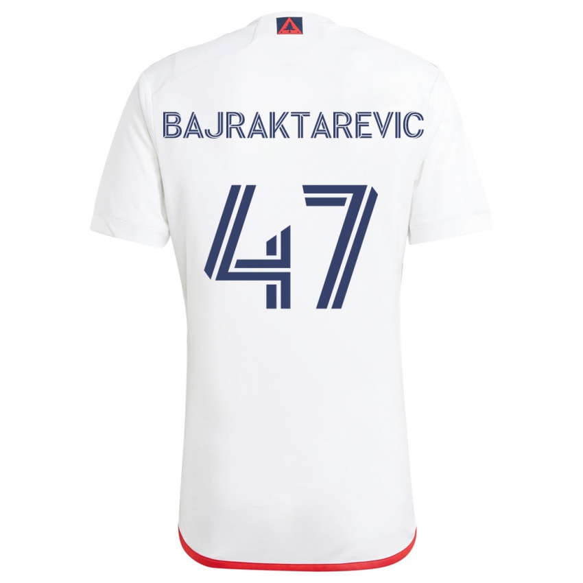 Niño Camiseta Esmir Bajraktarevic #47 Blanco Rojo 2ª Equipación 2024/25 La Camisa