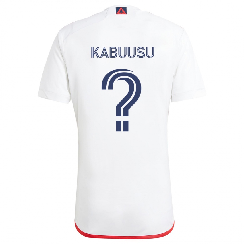 Niño Camiseta Jamie Kabuusu #0 Blanco Rojo 2ª Equipación 2024/25 La Camisa