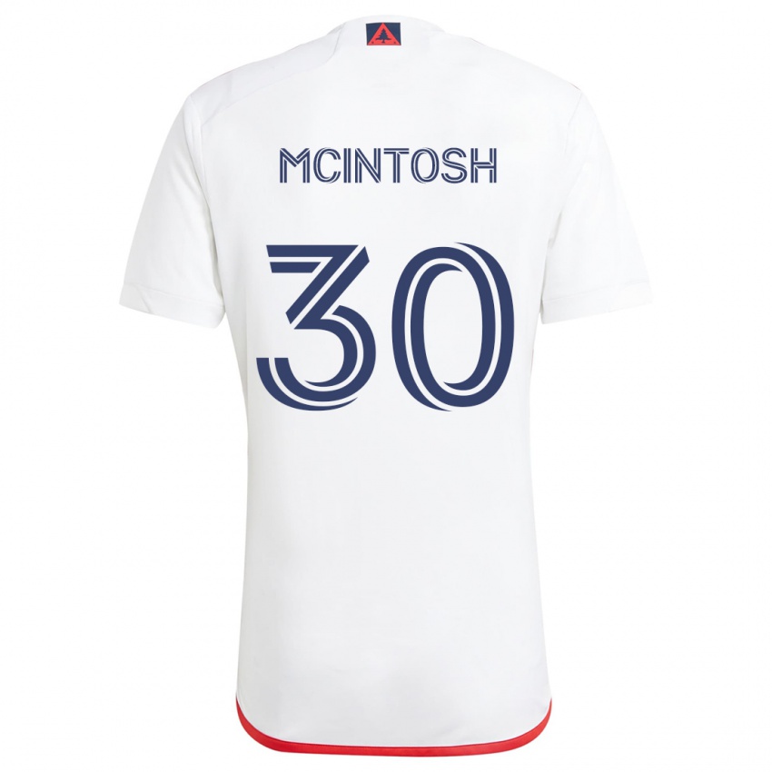 Niño Camiseta Damario Mcintosh #30 Blanco Rojo 2ª Equipación 2024/25 La Camisa