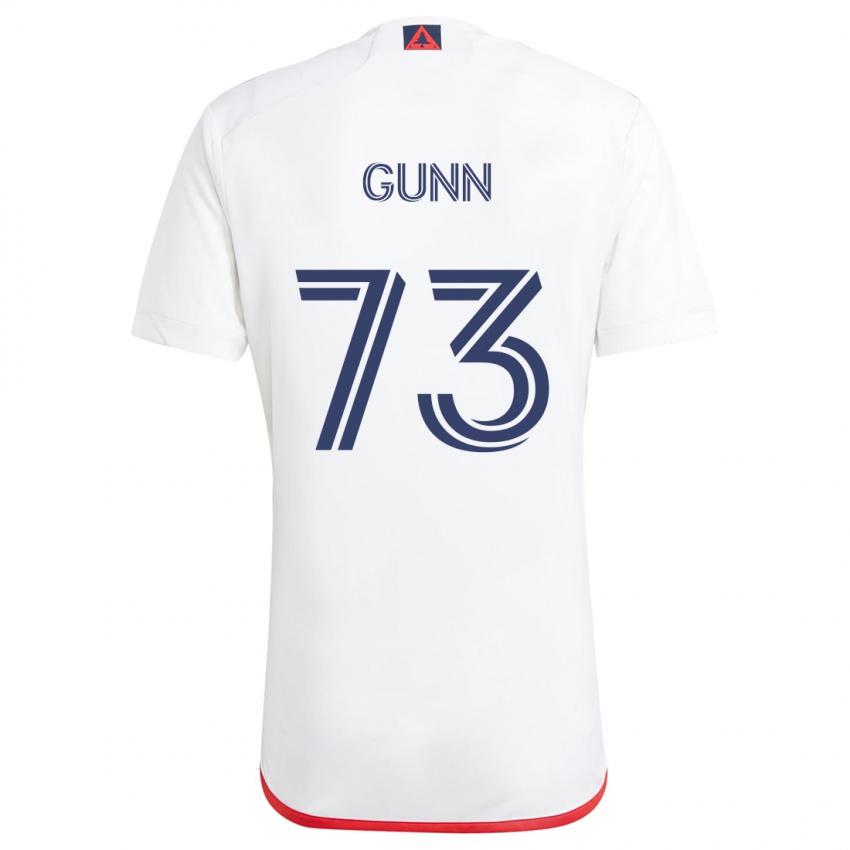 Niño Camiseta Jd Gunn #73 Blanco Rojo 2ª Equipación 2024/25 La Camisa