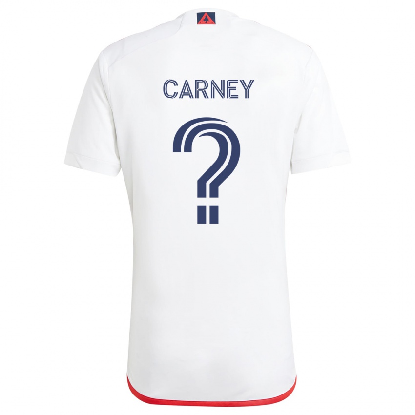 Niño Camiseta Ryan Carney #0 Blanco Rojo 2ª Equipación 2024/25 La Camisa