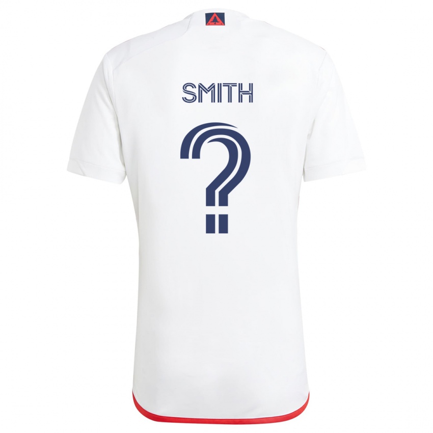 Niño Camiseta Braedon Smith #0 Blanco Rojo 2ª Equipación 2024/25 La Camisa