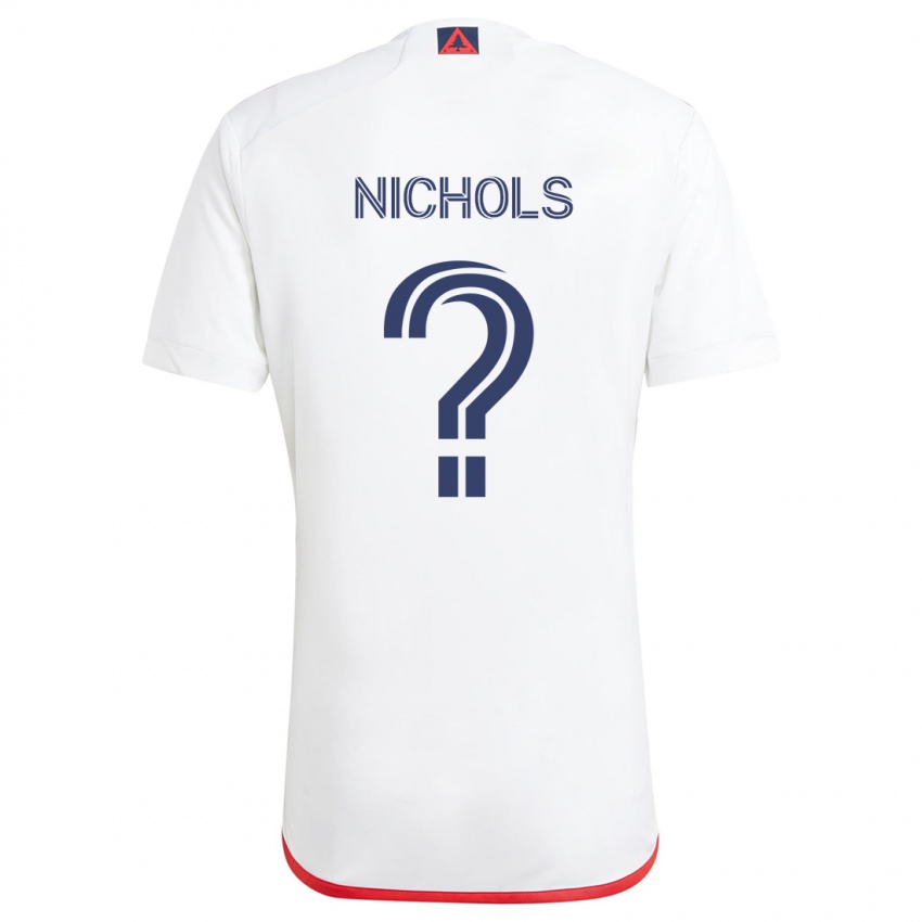 Niño Camiseta Robert Nichols #0 Blanco Rojo 2ª Equipación 2024/25 La Camisa