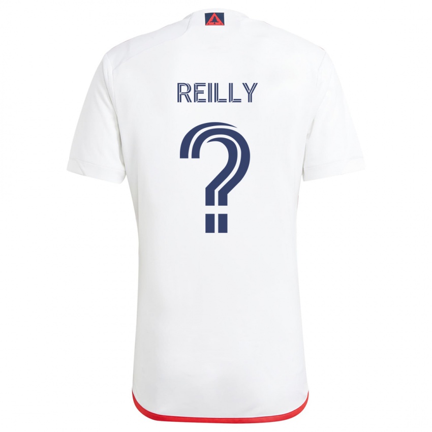 Niño Camiseta Aidan Reilly #0 Blanco Rojo 2ª Equipación 2024/25 La Camisa