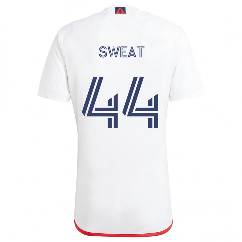 Niño Camiseta Ben Sweat #44 Blanco Rojo 2ª Equipación 2024/25 La Camisa