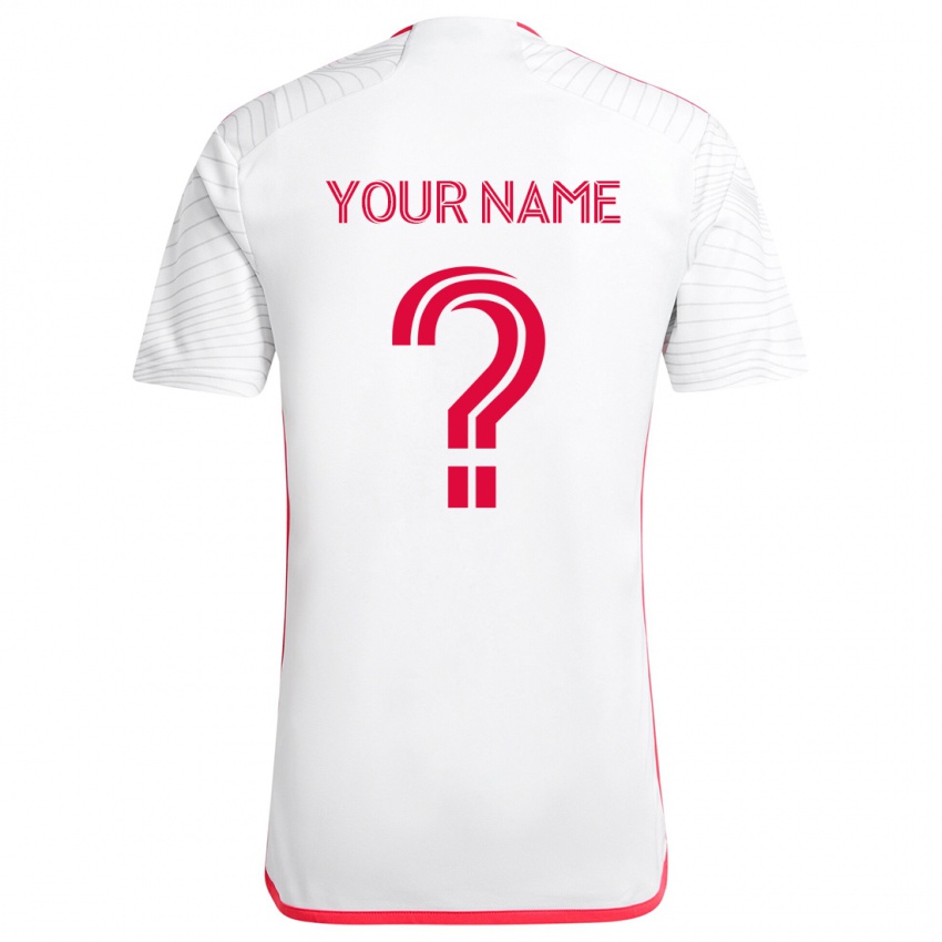 Niño Camiseta Ihren Namen #0 Blanco Rojo 2ª Equipación 2024/25 La Camisa