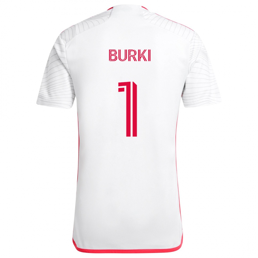 Niño Camiseta Roman Bürki #1 Blanco Rojo 2ª Equipación 2024/25 La Camisa