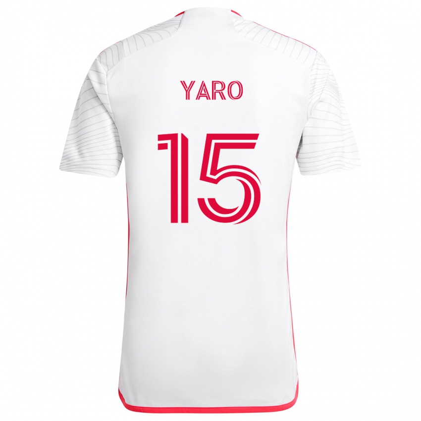 Niño Camiseta Joshua Yaro #15 Blanco Rojo 2ª Equipación 2024/25 La Camisa