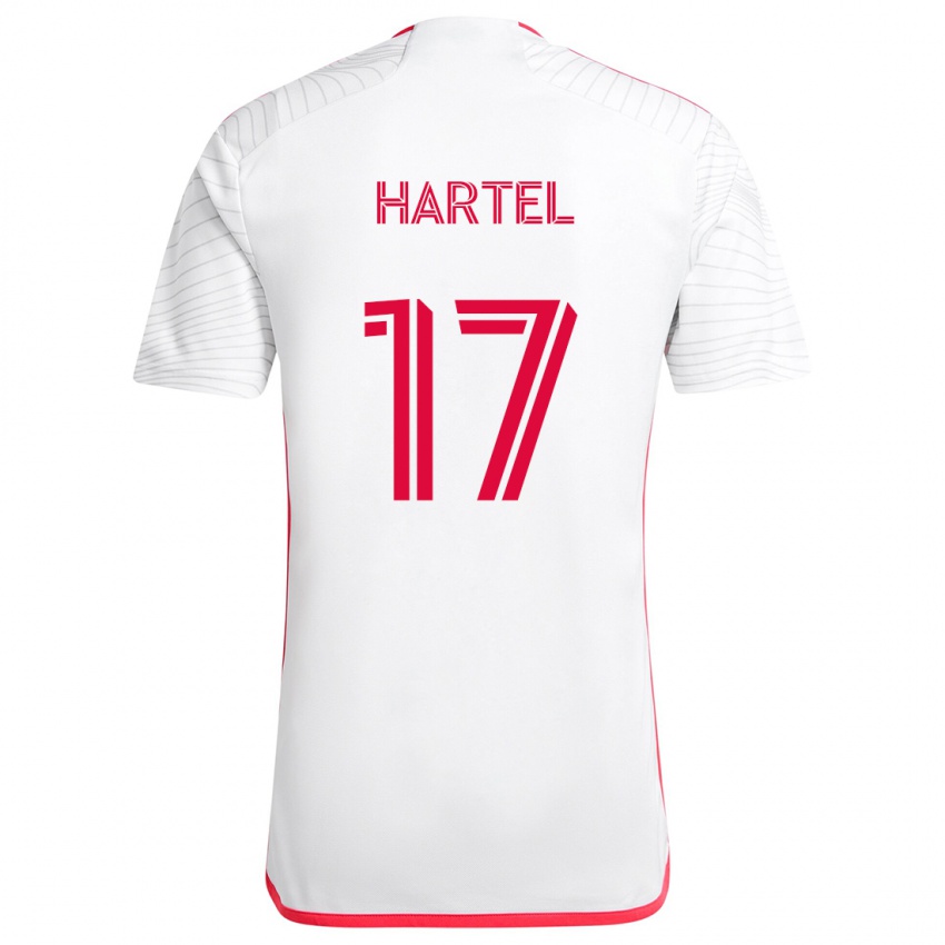 Niño Camiseta Marcel Hartel #17 Blanco Rojo 2ª Equipación 2024/25 La Camisa