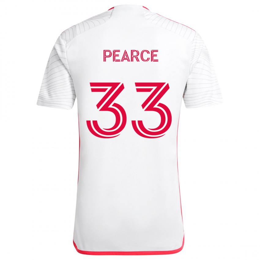 Niño Camiseta Tyson Pearce #33 Blanco Rojo 2ª Equipación 2024/25 La Camisa