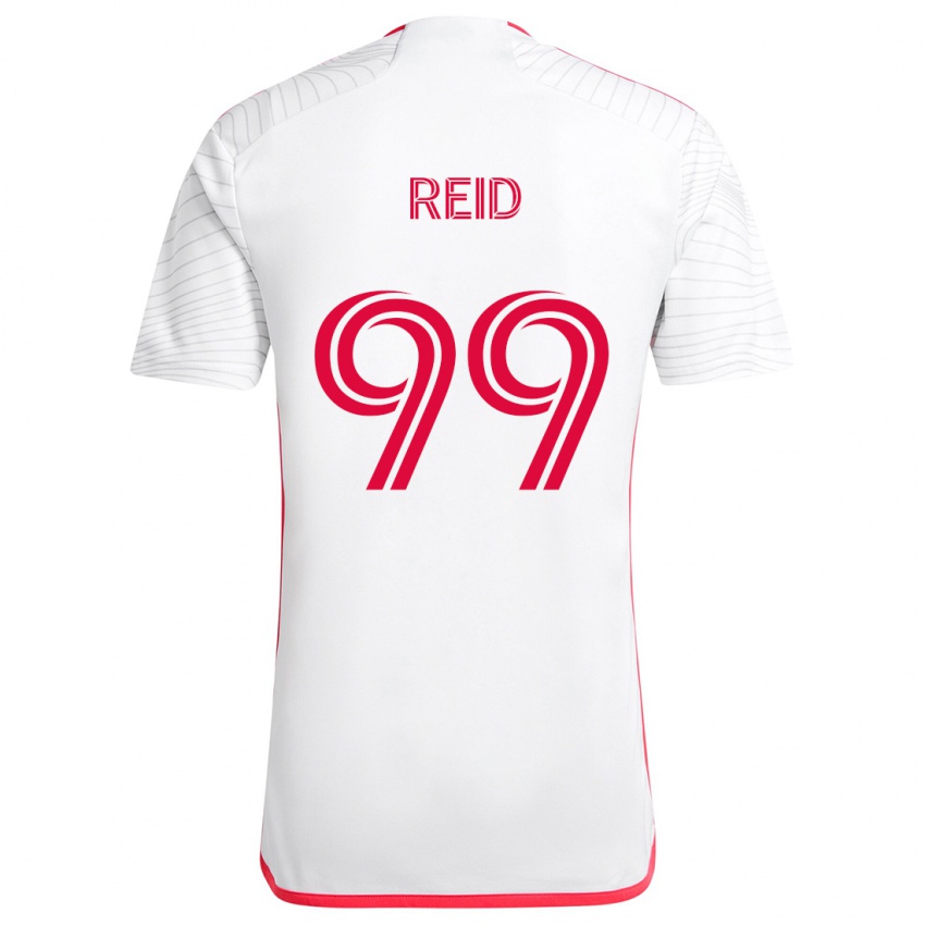 Niño Camiseta Jayden Reid #99 Blanco Rojo 2ª Equipación 2024/25 La Camisa