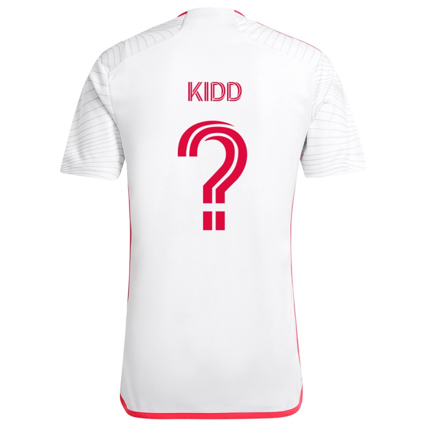 Niño Camiseta Matteo Kidd #0 Blanco Rojo 2ª Equipación 2024/25 La Camisa