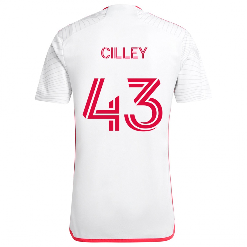 Niño Camiseta Cam Cilley #43 Blanco Rojo 2ª Equipación 2024/25 La Camisa