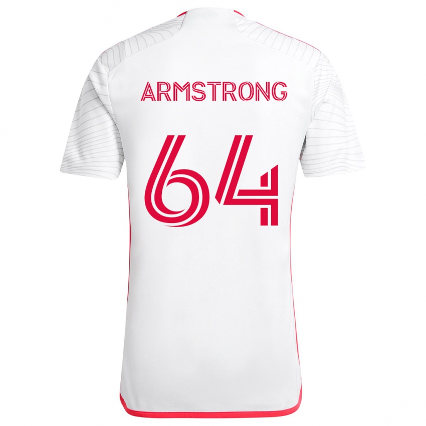 Niño Camiseta Dida Armstrong #64 Blanco Rojo 2ª Equipación 2024/25 La Camisa