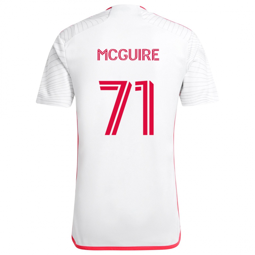 Niño Camiseta Nolan Mcguire #71 Blanco Rojo 2ª Equipación 2024/25 La Camisa