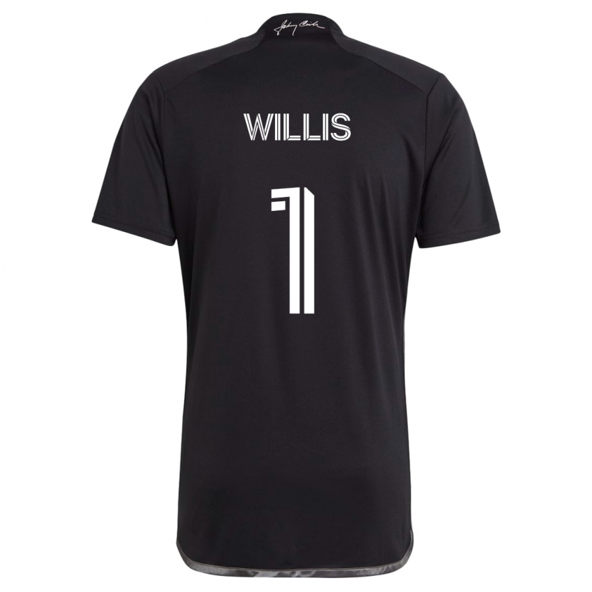 Niño Camiseta Joe Willis #1 Negro 2ª Equipación 2024/25 La Camisa