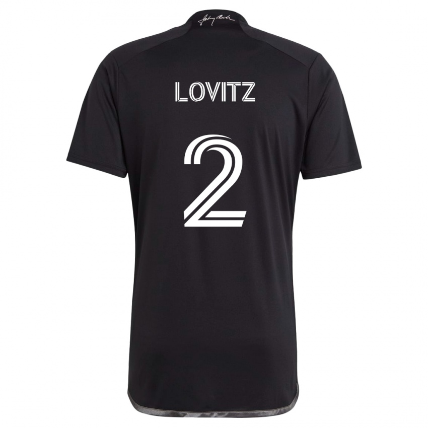 Niño Camiseta Daniel Lovitz #2 Negro 2ª Equipación 2024/25 La Camisa