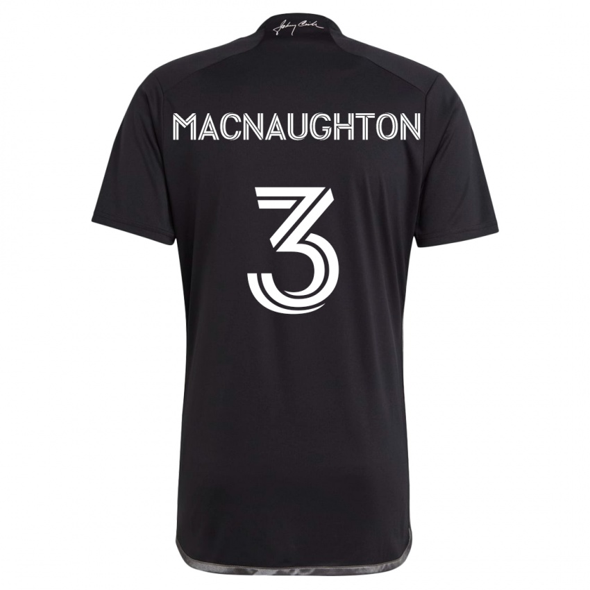 Niño Camiseta Lukas Macnaughton #3 Negro 2ª Equipación 2024/25 La Camisa